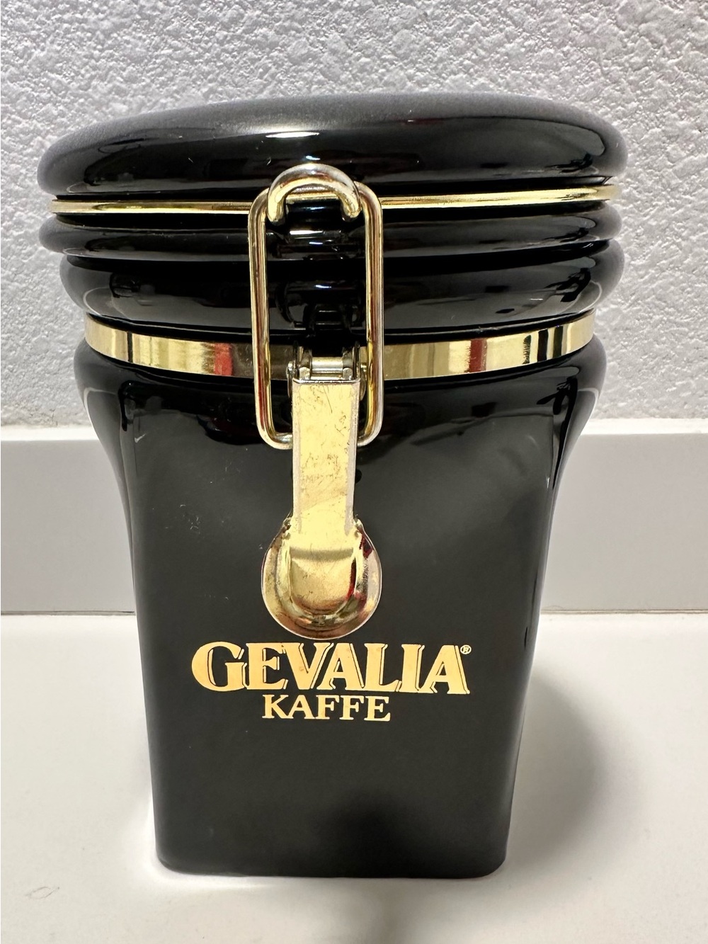 Gevalia Black & Gold Coffee Canister - Airtight Storage